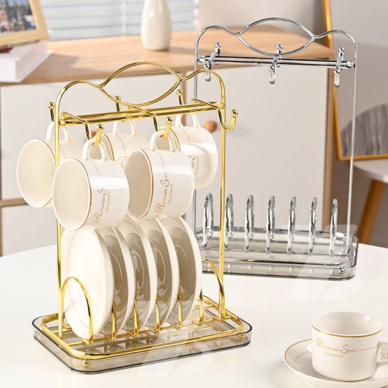 6 Piece Cup And Plate Stand